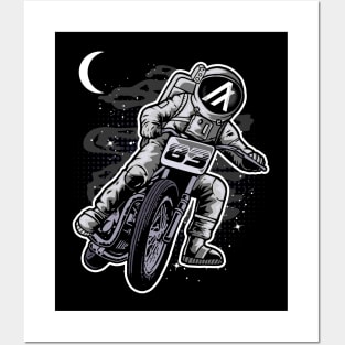 Astronaut Motorbike Algorand ALGO Coin To The Moon Crypto Token Cryptocurrency Wallet Birthday Gift For Men Women Posters and Art